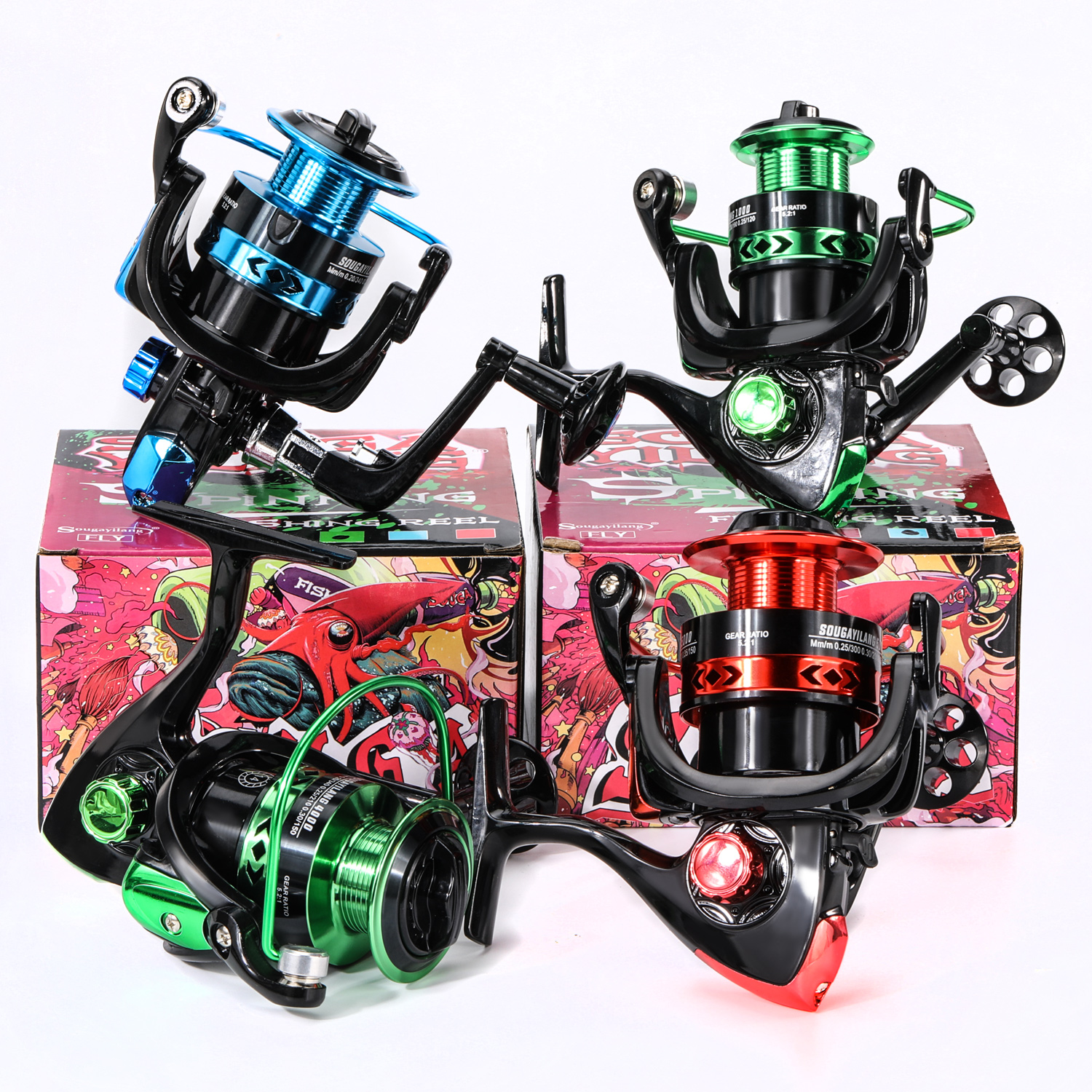 Carrete Spinning Verde FLY 3000