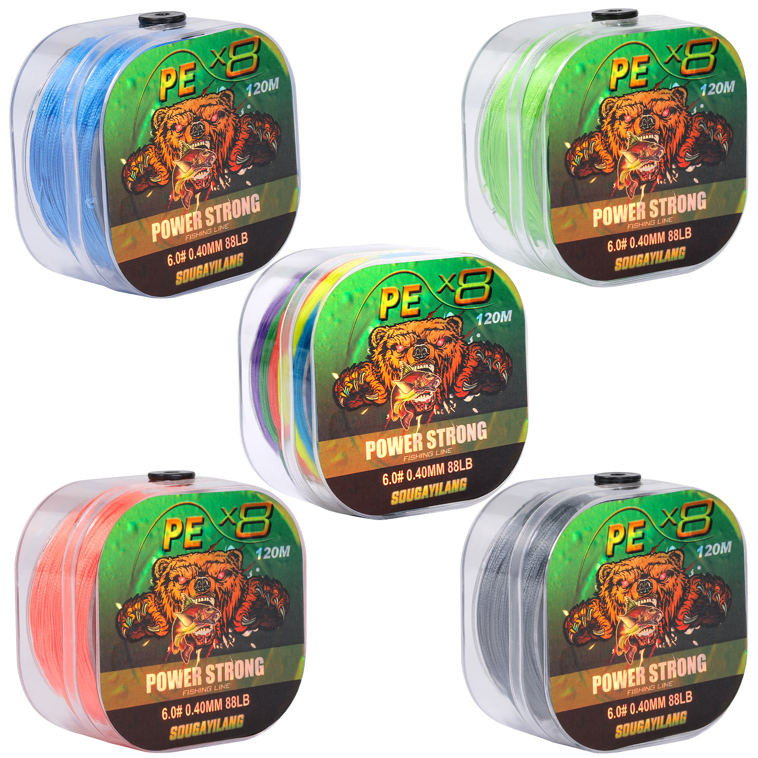 Línea Trenzada X8 Gris 120m 1.0#